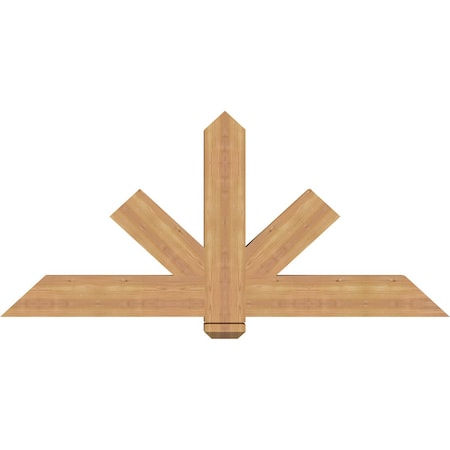Ekena Millwork Kennewick Timber Gable Bracket, Western Red Cedar, 60"W x 27"H x 3 1/2"D x 5 1/2"F, 11/12 Pitch GBW060X27X0406KEN00SWR